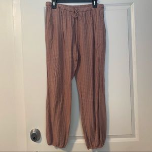 Pink Textured Pants